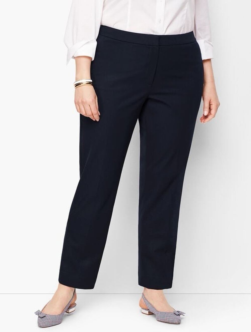 Talbots Black Hampshire Ankle Pants Sz 16 NWT Sophisticated Work Office Wear